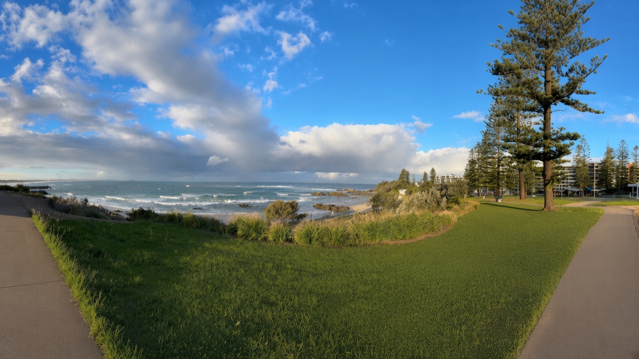 Port Macquarie foreshore looking out to the Pacific Ocean