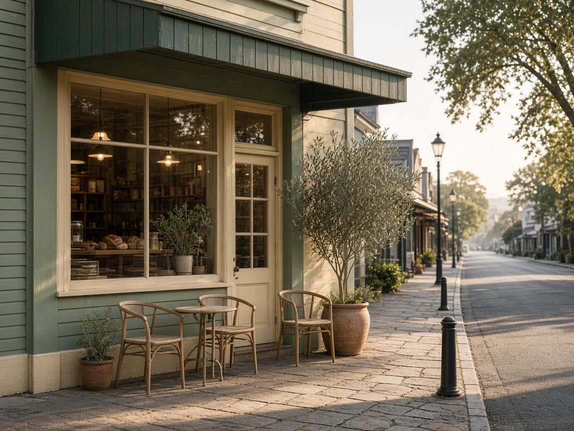 Small regional shopfront in morning light
